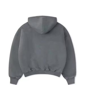 Logo personnalisé brodé poids lourd Streetwear acide lavage à capuche couverture d'hiver surdimensionnée en coton matériau épais avec logo personnalisé - Product Image 2