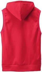 OEM logotipo personalizado de alta calidad de algodón y poliéster elegante Streetwear de los hombres de invierno sin mangas sudaderas con capucha de talla grande esencial gran oferta - Product Image 3