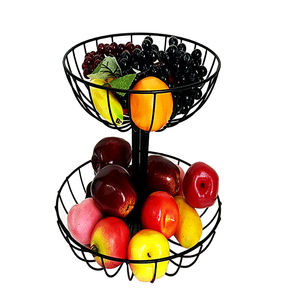 Panier à fruits et légumes en métal à 2 niveaux Organisateur en fil métallique plus épais pour comptoir de cuisine - Product Image 4