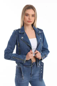 Vente en gros denim tendance personnalisé respirant surdimensionné léger délavé respirant manches longues uni délavé décontracté pour femmes - Product Image 2