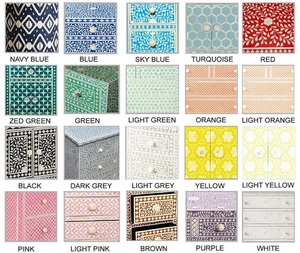 Grand plateau de service carré en os incrusté avec un design inspiré d'Ins, poignée en laiton pour la décoration de table à manger ou les plats de Noël inclus - Product Image 2