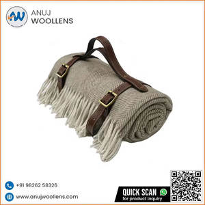 Luxury Style Solid Super Soft Bed <b>Throw</b> Blanket Herringbones Plain Blanket at Best Price - Product Image 2