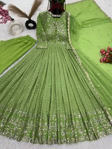 ชุดผ้า Anarkali สำหรับปักผ้าจอร์เจีย - Product Image 4