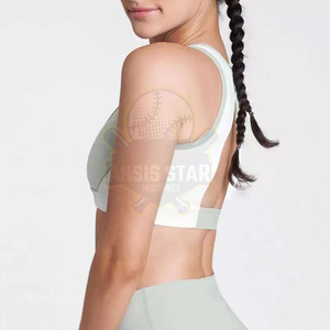 เสื้อชั้นในกีฬาผู้หญิงคุณภาพสูง ขายดี รองรับกระชับ ระบายอากาศ แห้งเร็ว ผลิตจากผ้าสแปนเด็กซ์/ไนลอน รับผลิตตามแบบ ขายส่ง - Product Image 2