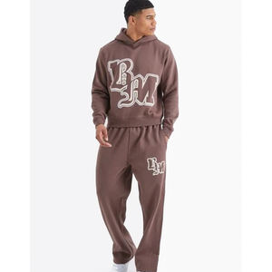 Venta al por mayor de ropa de calle de gran tamaño holgado chándal para hombres conjunto de dos piezas personalizado Sudadera con capucha y Joggers Loose Fit proveedor de moda - Product Image 1