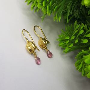 Pendientes de Turmalina con Baño de Oro de 18K y Plata 92.5 - Joyería Elegante y Lujosa con Piedras Preciosas para Uso Diario, Bodas y Fiestas - Product Image 2