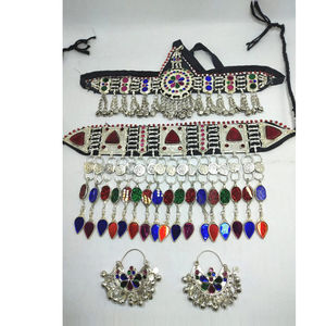 Ensemble de bijoux afghan de style traditionnel pour dames prix de gros couleur et taille personnalisées femmes ensembles de bijoux afghans en gros - Product Image 4