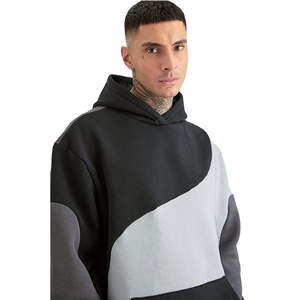 Nouveau Panel Design Hommes Pull Hoodies À La Mode En Gros Prix Usine Confortable 100% Coton Plus La Taille Baggy Design - Product Image 4