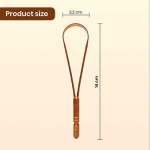 Raspador de lengua en forma de U de higiene ecológica, raspador limpiador de lengua de cobre puro 100% personalizado a un precio asequible. - Product Image 2
