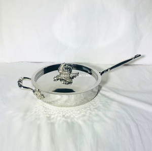 High Quality Stainless <b>Steel</b> Casserole <b>Pan</b> with New Design Quality Lid Hammered <b>Fry</b> <b>Pan</b> for Kitchens Hotels Chefs Gift Food <b>Pan</b> - Product Image 2