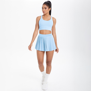 ชุดใส่เล่นเทนนิสของผู้หญิงกระโปรงจีบกันกระแทกชุดเล่นกอล์ฟใส่เล่นฟิตเนสขนาดใหญ่พิเศษโลโก้ได้ตามต้องการ - Product Image 6