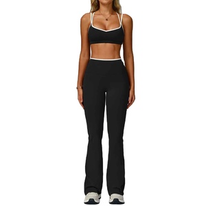 Conjunto Deportivo de Yoga de 2 Piezas para Mujer, Shorts de Cintura Alta, 100% Algodón, Transpirable y Ecológico - Product Image 4