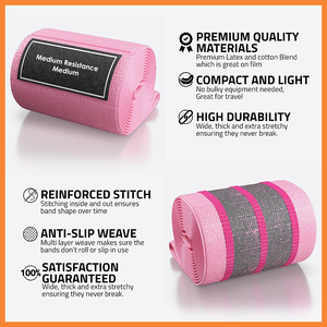 Customized Logo Hip Resistance Bands for Exercise Booty & Glutes Hip Circle Loop - Product Image 2