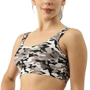 Por encargo 95% algodón 5% Spandex Exclusivo Camo Print Señoras Sujetador Deportivo Mejor Precio de Fábrica Bangladesh - Product Image 4