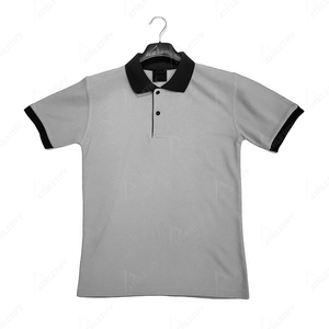 เสื้อโปโลผู้ชายเกรดสูงเสื้อ100% คอตตอนคอมบ์แขนสั้นผ้าฝ้ายธรรมดา - Product Image 2