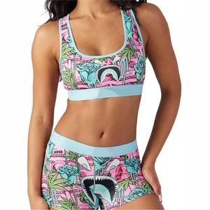 Ensemble de sport pour femme : soutien-gorge et legging de fitness avec taille élastique pour l'entraînement MMA - Extensible dans quatre directions, respirant, logo frontal - Product Image 3