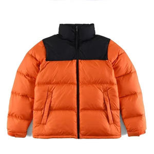 Alta calidad cálido invierno al aire libre Puffer cremallera dos tonos chaqueta invierno acolchado liso cremallera Up burbuja abajo chaqueta bordada - Product Image 4