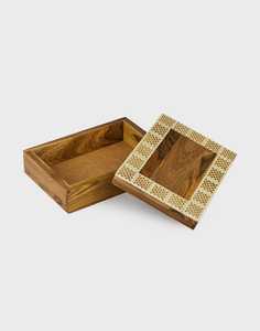 Caja con incrustaciones de resina de madera hecha a mano Almacenamiento de joyas personalizado Diseño decorativo Great Keekes - Product Image 1