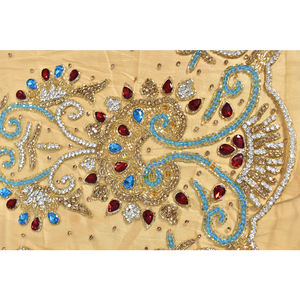 La mayoría de la venta de tela de lujo para vestidos de mujer y vestidos de boda vestido de fiesta tela con cuentas de la India - Product Image 4