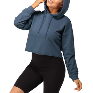 Meilleur prix sweats à capuche pour femmes conception personnalisée pull à manches courtes sweat-shirt pour femmes sweat à capuche en coton sport streetwear - Product Image 5