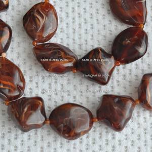 Top Rankingแฟชั่นเครื่องประดับหินอ่อนสีชมพูMarco Vintage LuciteลูกปัดChunkyสร้อยคอแฟชั่นเครื่องประดับ - Product Image 6