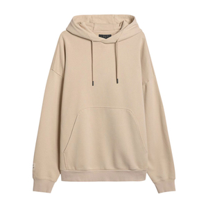 Sweat à capuche oversize en coton, décontracté, à manches longues, épaules tombantes, broderie 3D sur le devant, teint uni, prix de gros - Product Image 5