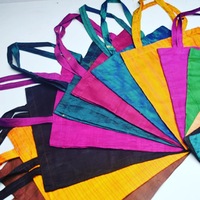 Trousse de Toilette de Voyage Haut de Gamme Personnalisée en Tissu Uni Couleurs Mixtes avec Cordon en Soie, Sac Cosmétique pour Femme, Impression Numérique, Textile de Maison