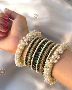 Mehndi vente chaude dernière conception personnalisée en acier inoxydable à la mode mariage Churiyan bracelets ensembles pour les femmes - Product Image 3