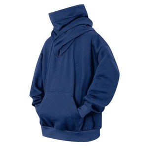 2025 hommes décontracté couleur unie à capuche hiver sweats coton de qualité supérieure avec poche supérieure uni teint Couple à capuche pour homme - Product Image 2
