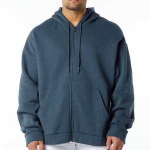 Sweats à capuche personnalisés en gros pour hommes, surdimensionnés, épaules tombantes, 100% coton, sweats à capuche décontractés pour hommes avec logo personnalisé, couleurs - Product Image 1