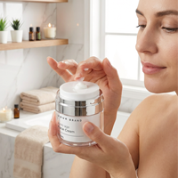 Crème hydratante raffermissante anti-âge OEM ODM sous marque privée, enrichie en vitamines E et C, à l'eau de figue, sans cruauté animale, sans silicone, pour le visage, 50g, convient à tous les types de peau