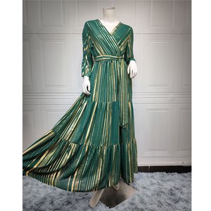 Robes amples musulmanes du Moyen-Orient pour femmes, kaftans, style musulman modeste, haute qualité, sensation confortable, imprimé Dubaï, vente en gros - Product Image 3