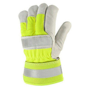 Gants de travail haute visibilité fabriqués avec une couche extérieure respirante et lisse Gants de travail haute visibilité conçus pour un travail sûr et un ajustement sûr - Product Image 3