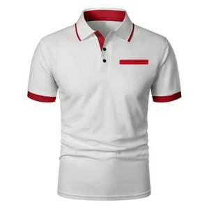 Totalmente personalizado nuevo diseño hombres Polo camisa Logo impresión patrón sólido transpirable tejido de punto estilo Casual bajo MOQ - Product Image 5