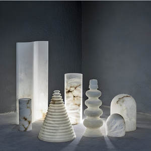 Bougeoir en onyx fabriqué à la main de luxe élégant décor à la maison Unique direct de l'usine bougeoir - Product Image 1