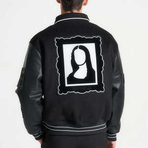 แจ็คเก็ตเบสบอลยีนส์ผ้าฝ้ายแบบกำหนดเองสำหรับแบรนด์ OEM แจ็คเก็ตวาร์ซิตี้สำหรับนักศึกษาในฤดูหนาว กำลังเป็นที่นิยม ขายดี มีหลายสี ไซส์ใหญ่ - Product Image 6