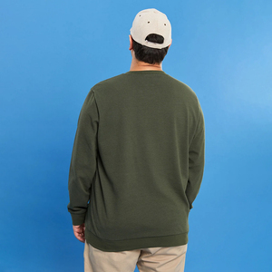 Sudadera de Manga Larga para Hombre, Invierno, Color Sólido, Secado Rápido, Transpirable, Cuello Redondo, con Logotipo Personalizado, Cómoda y Elegante - Product Image 4