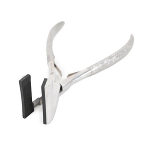 Pince à extensions capillaires adhésives ultime en acier inoxydable pour application micro-anneaux sans couture, kératine renforcée, fixation forte, logo personnalisé - Product Image 3