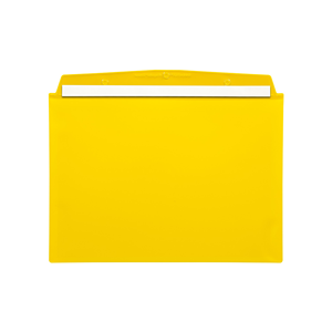 Portadocumenti con tasca trasparente, autoadesivo, DIN A7 orizzontale, Giallo, 10 pz. / Confezione.- SDSK/7110-04 - Product Image 1