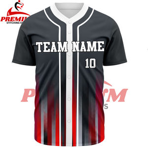 Camiseta de Béisbol Personalizable de Alta Calidad, Cuello en V con Transferencia Térmica, Costuras Premium, Malla Transpirable para Liga Escolar, Ropa Deportiva con Nombre - Product Image 1