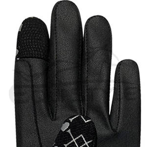 Gants de sport équestre antidérapants imprimés sur mesure en cuir pour femmes hiver équitation noir gris écran tactile vente en gros - Product Image 4