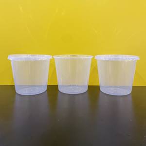 Récipients alimentaires en plastique de forme ronde d'injection avec couvercle en plastique PP à emporter Transparent Logo personnalisé imprimé en usine 16oz 18oz - Product Image 5