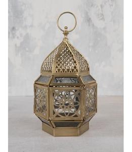 โคมไฟลวดลายแบบแขวนสไตล์โมร็อกโกพร้อมเชิงเทียนโลหะสีทองโบราณสำหรับตกแต่งบ้านสไตล์โบโฮรอมฎอน - Product Image 5