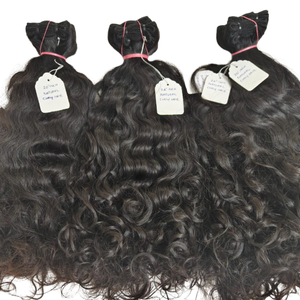 Vente en gros 100% cheveux vierges naturels 10-36 pouces temple indien brut cuticule cheveux alignés droits ondulés bouclés simples extrémités dessinées - Product Image 3