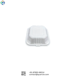 Venta caliente bagazo biodegradable desechable 6x6 tapa de caja de hamburguesas para eventos camiones de comida cumpleaños bodas hogar bares - Product Image 1