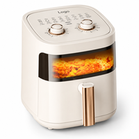 Nouvelle Friteuse à Air Mécanique 2026 de 4,5L, 5L, 6L, 8L, 10L, 12L avec Fenêtre Visible, Température Réglable et Minuteur, Cuisson Sans Huile pour Cuisine Domestique
