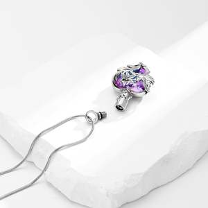 Collares de urna de corazón de Metal para cenizas, recuerdo, urna conmemorativa, joyería de cremación, colgante de ceniza para mujeres, hombres, amor, un tamaño personalizado - Product Image 5