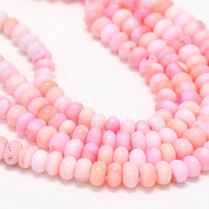 Magnifiques perles d'opale disco rose pêche, forme ronde lisse, 15 pouces, 7-10 mm, perles d'opale rose dégradé, qualité AAA - Product Image 5