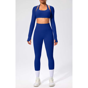 Combinaison de yoga pour femmes de haute qualité, sans couture, respirante, en élasthanne/coton, sans manches, vêtements de sport décontractés, vente en gros - Product Image 3