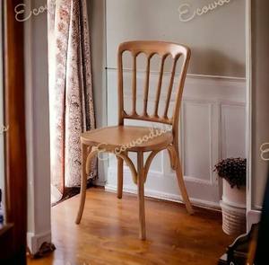 Asiento tapizado clásico con respaldo alto, patas de madera, silla con marco de madera para comedor, restaurante, sillas de comedor elegantes - Product Image 2